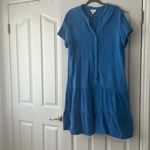 J Jill blue cotton dress